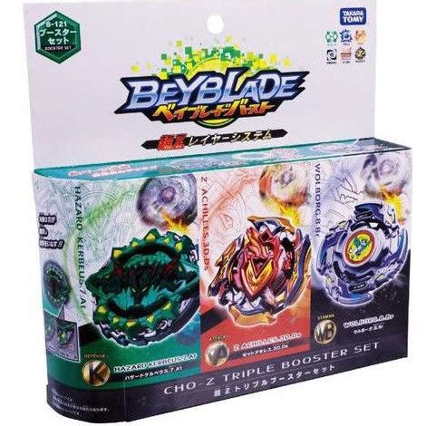 Authentic Takara Tomy Beyblade Burst B 121 Cho Z Triple Booster Set