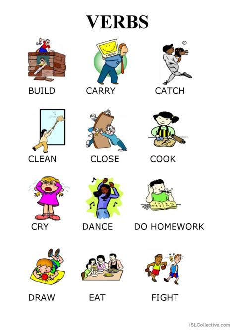 Verbs English Esl Worksheets Pdf Doc NBKomputer