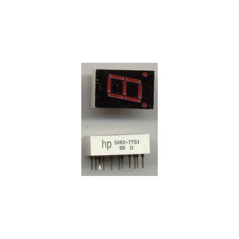 Agilent Technologies 7 SEGMENT NUMERIC LED DISPLAY 5082 7751