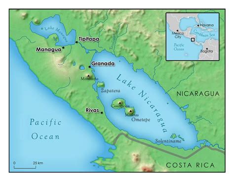 Lago De Nicaragua Map