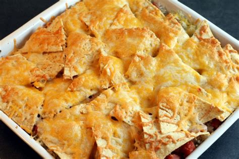 Mexican Casserole With Tortilla Chips First Look Then Cook