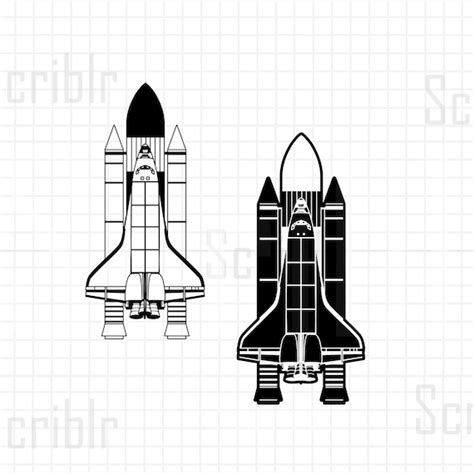 Space Shuttle Vector Svg Png Cutfile Etsy