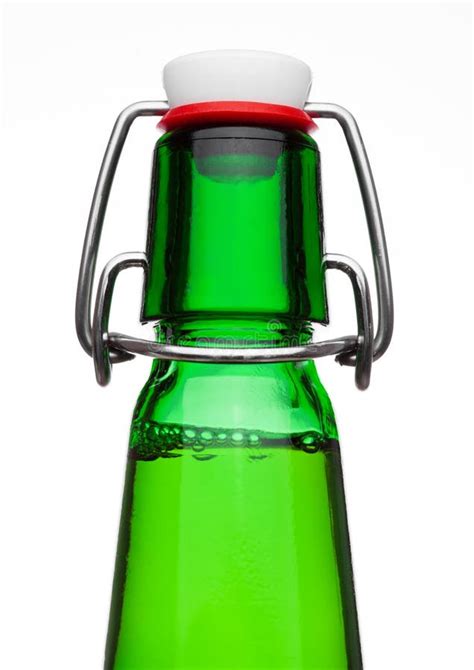 Flip Top Cap Beer Bottle Green Glass Stock Image Image Of Backdrop