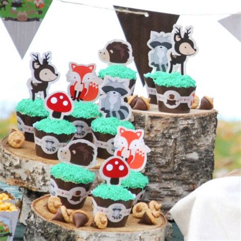 Big Dot Of Happiness Woodland Creatures Shaped Baby Shower Birthday