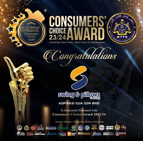 Swing And Pillows Awarded The Consumers Choice Award 2324 Swing And