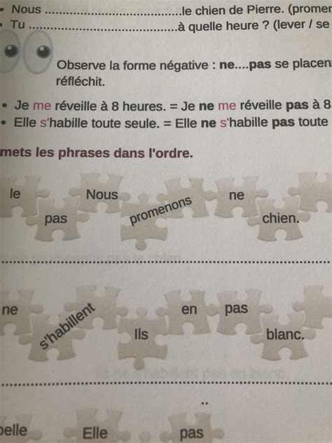 Mes Fiches De Grammaire Le Verbe Pronominal La Petite Classe Du FLE