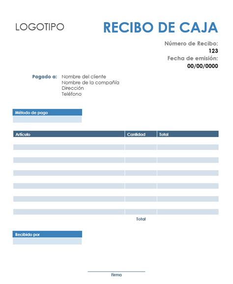 Formato Recibo De Caja En Word Recibos De Caja Talonario Facturas