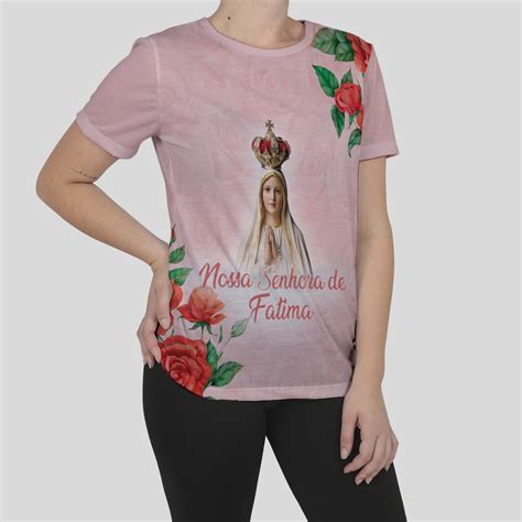 Camiseta Baby Look Nossa Senhora De Fátima