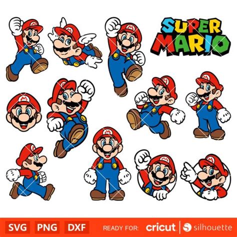 Super Mario Bundle Svg Mario Characters Svg Super Mario Svg Mario Bros Svg Cricut