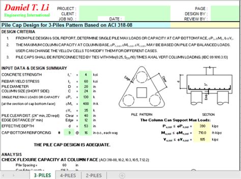Pile Cap Design For 3 Piles Pattern Based On Aci 318 08 Civil Mdc