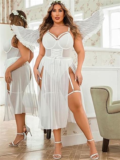 Buy Curves By ZeroKaata Plus Size Sheer Corset Style Nightwear Baby Doll Lingerie Baby Dolls