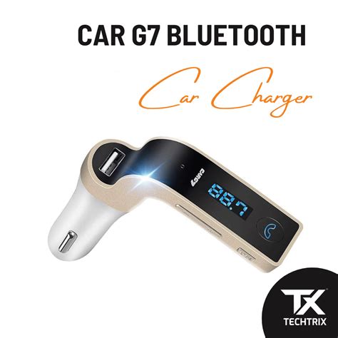 Car G Bluetooth Car Charger Fm Mp Player Techtrix Shop Online