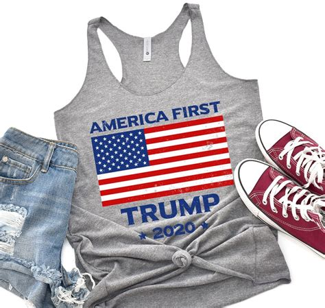 America First Trump 2020 Tank Top Maga Tank Womens Trump Tank Etsy