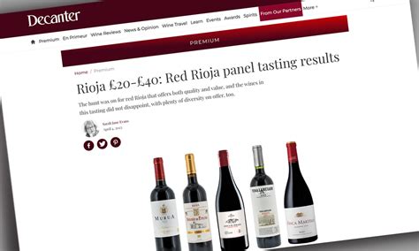 Decanter Destaca Vinos De Rioja Por Su Relaci N Calidad Precio