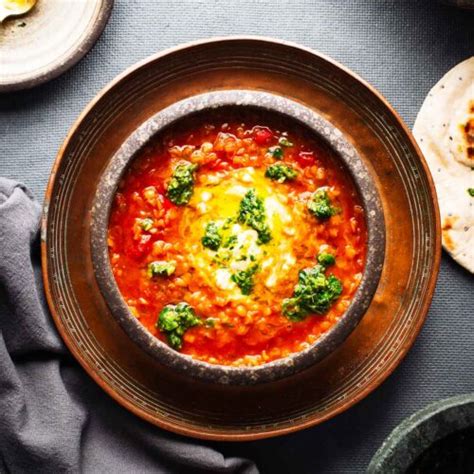 Harissa Lentil Soup With Cilantro Salsa Non Guilty Pleasures