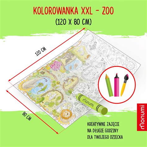 Monumi KOLOROWANKA PODŁOGOWA XXL ZOO 12196496288 Allegro pl