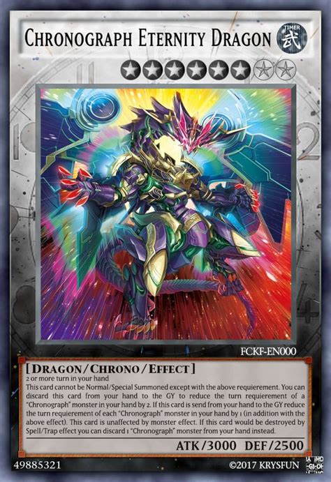 Chronograph Eternity Dragon Cool Fan Made Card Yugioh Cards Custom Yugioh Cards Yugioh