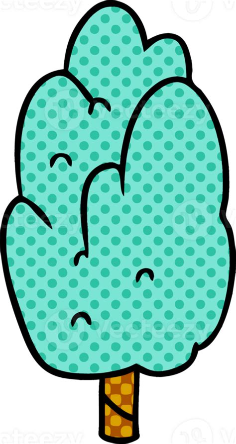 Hand Drawn Cartoon Doodle Single Green Tree 40354641 Png