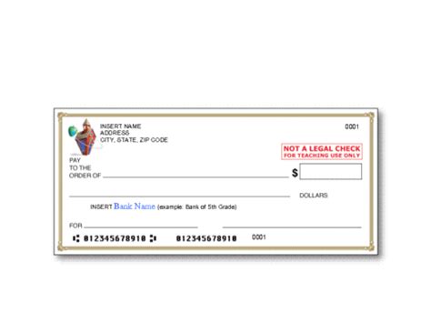 Bank Check Template