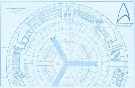 Star Trek Blueprints USS Enterprise 15mm FASA Deck Plans