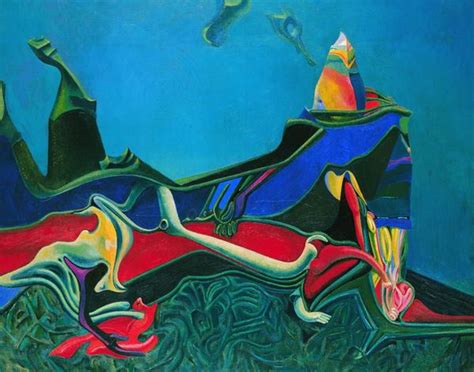 Макс Эрнст. Пейзаж с прорастающим зерном. 1936 год. холст, масло. 130,5 ...