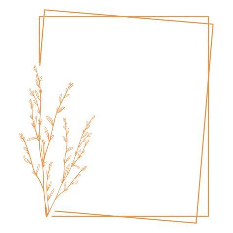 Moldura Floral Minimalista Png