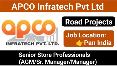 Apco Infratech Pvt Ltd Recruitment Hiring For Road Projects