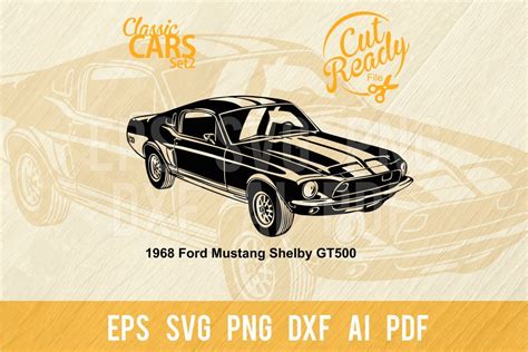 Ford Mustang Shelby Gt Svg Classic Cars Svg Muscle Etsy