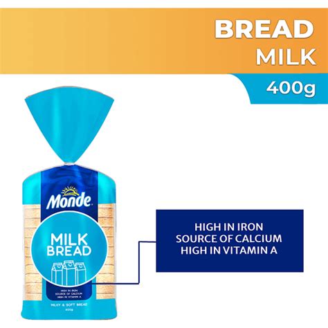 Monde Milk Bread | 400g | Monde Nissin | Walter Mart