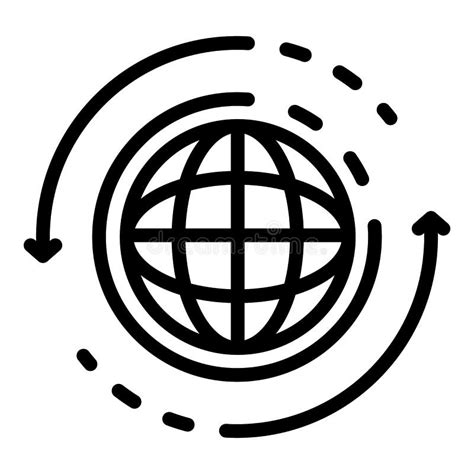 Estilo De Esquema De Icono De Acceso Remoto De Comunicación Global