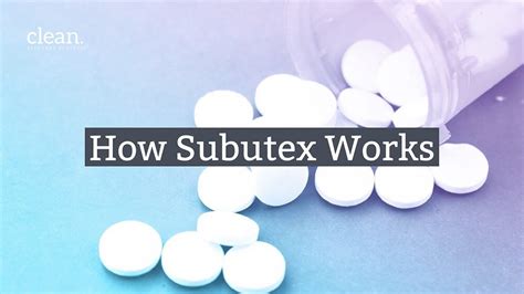 How Subutex Works Youtube