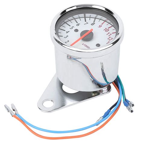 Tachometer Qiilu Motorcycle Tachometer DC 12V Universal Motorcycle