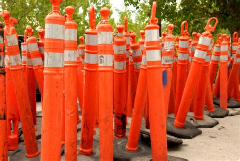 Orange Pylons Stock Photo Download Image Now Advice Beckoning