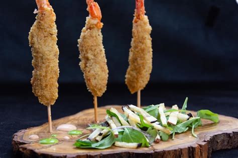 Premium Photo Breaded And Fried Prawns