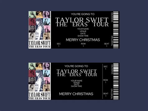 Taylor Swift The Eras Tour Printable Ticket Memorabilia Etsy