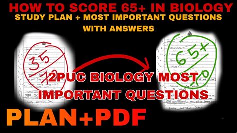 How To Score In Biology Nd Puc Biology Passing Package Nd Pu