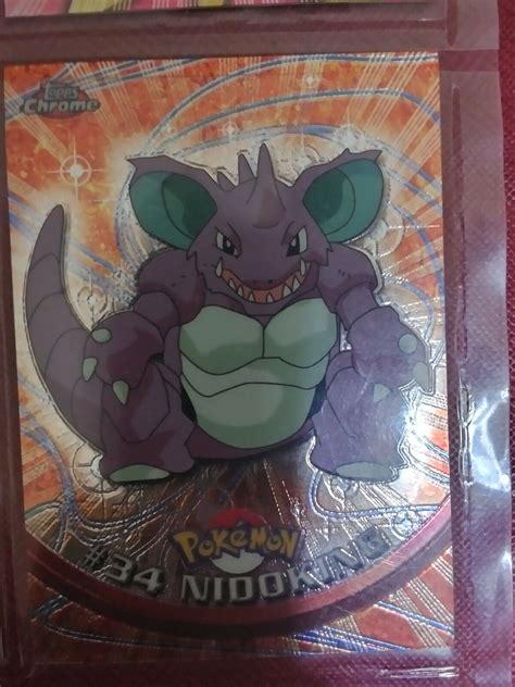 NIDOKING 34 2000 Topps Chrome Pokemon Nidoking Series 1 TV Animation