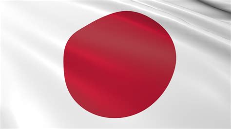 Flag Of Japan Waving In The Wind Flag Animation Motion Background