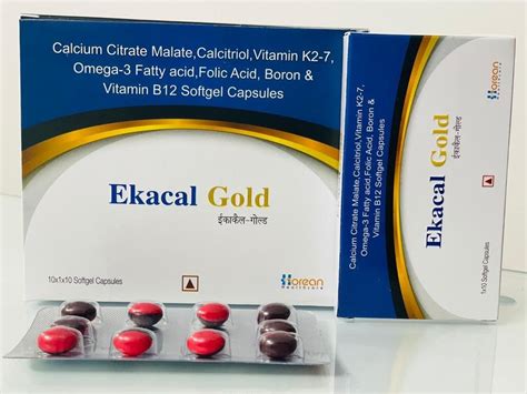 Calcium Citarate Malate Calcitriol Vitamin K27 Folic Acid Boron Vitamin B12 Softgel Capsules At