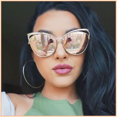 New Fashion Cat Eye Luxury 2018 Sunglasses Women Brand Designer Twin Beam Mirror Men Cat Eye