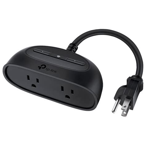 Tp Link Kasa Outdoor Wi Fi Smart Plug 2 Outlets Black Best Buy Canada