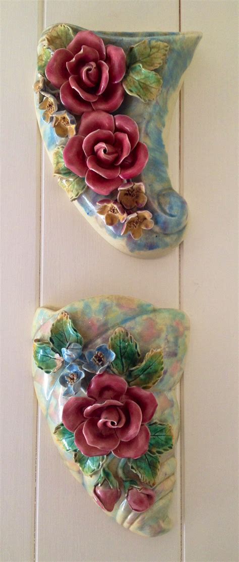 Wall Pockets Flower Fashion Wall Pockets Vintage Pottery