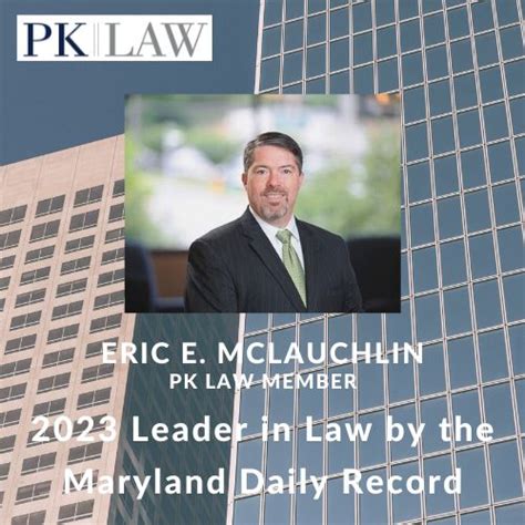 Congratulations To Eric Mclauchlin On Being Selected A 2023 Leader In