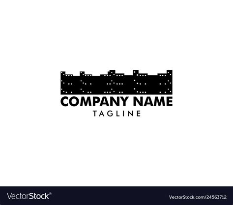 Town logo template design Royalty Free Vector Image