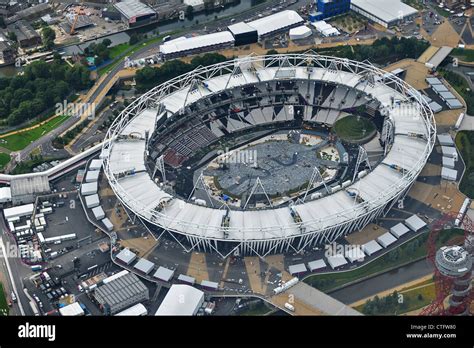 Aerial photography of London 2012 Olympic Stadium Stock Photo - Alamy