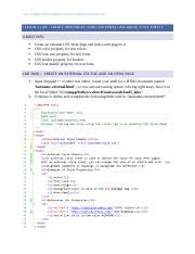 Lesson5 Lab External FA2019 Docx CTI 110 WEB PROGRAMMING AND DATABASE