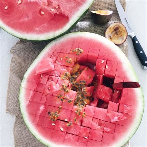 Juicy Watermelon And Passionfruit 🍉🍉🍉👅💦 Summer Essentials 👌🏼 Sweet