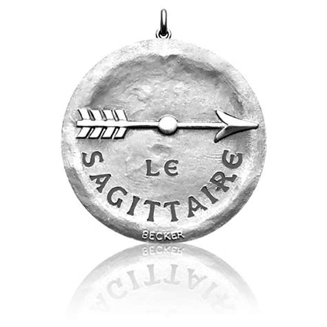 Pendentif Argent Signe Du Zodiaque Sagittaire Becker Ocarat