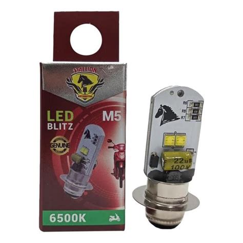 Lâmpada Farol M5 Led Moto Biz 100 125 Pop 100 Nxr Bros 125 150