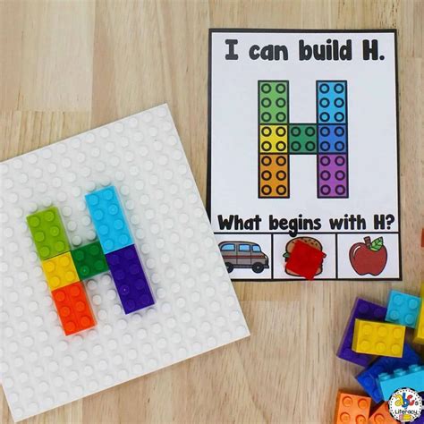 Building Blocks Capital Letter Cards Alphabet Activities Preschool